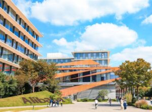 Exterior of Alibaba headquarters in Hangzhou, China—home to solutions in retail, AI, and finance.