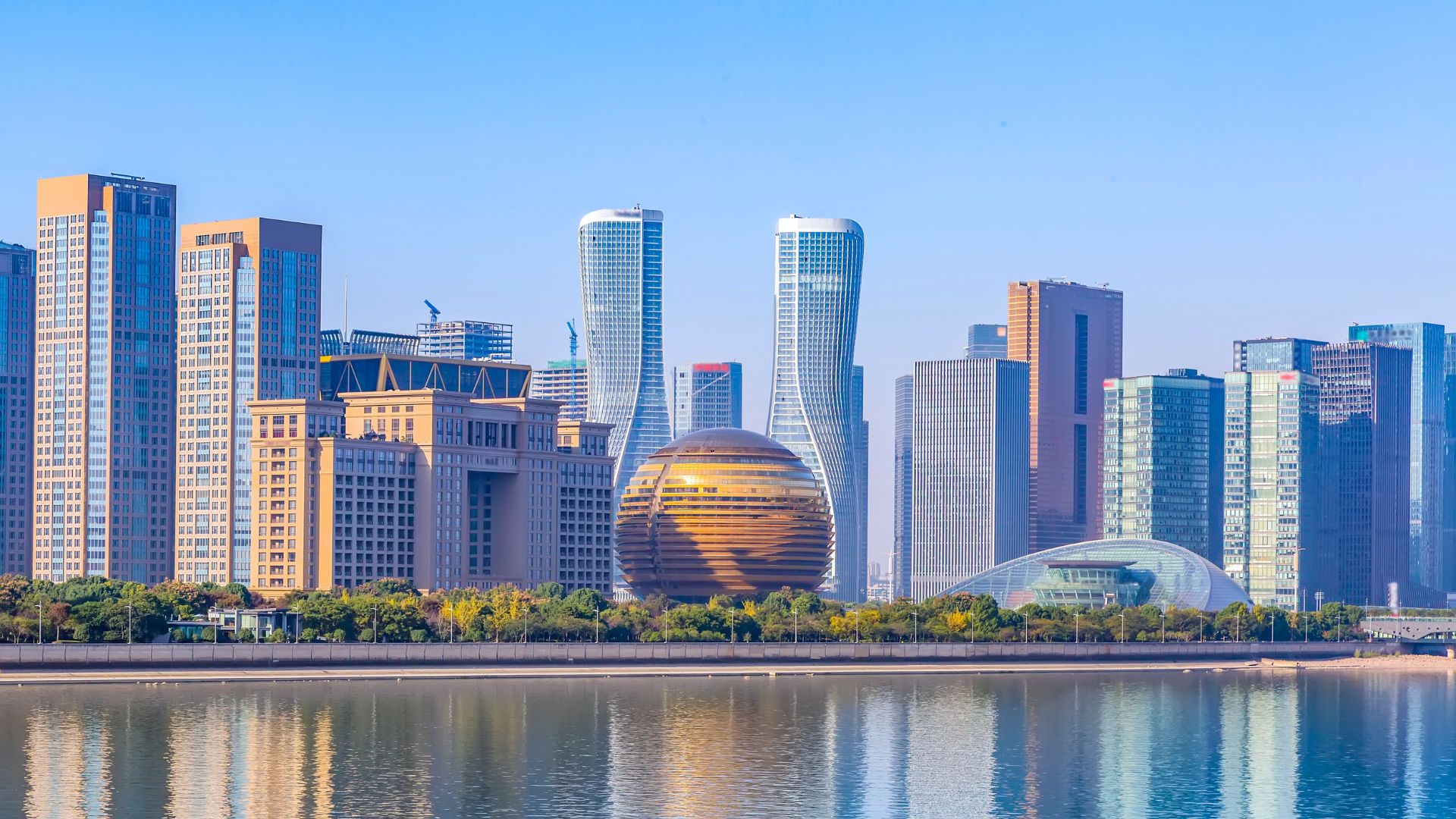 City center in Hangzhou's business district