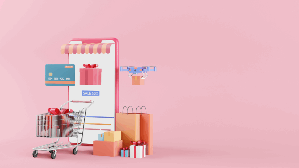 Mobile shopping experience on a smartphone, reflecting the mobile-first nature of digital commerce in China